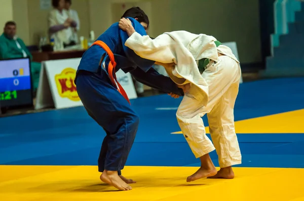 Judo tävling ungdom. — Stockfoto