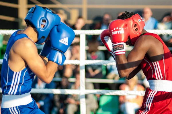 Combate de boxeo — Foto de Stock