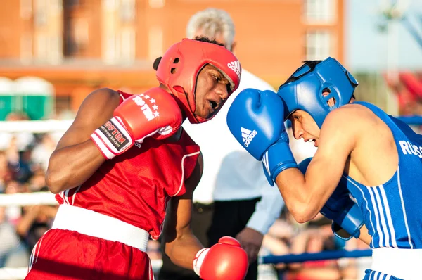 Combate de boxeo — Foto de Stock