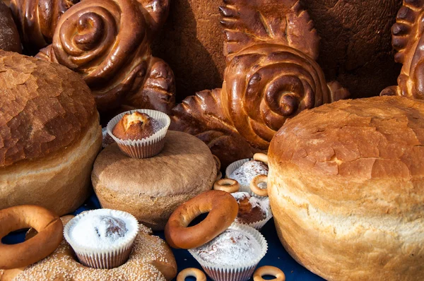 Assortiment de produits de boulangerie — Photo