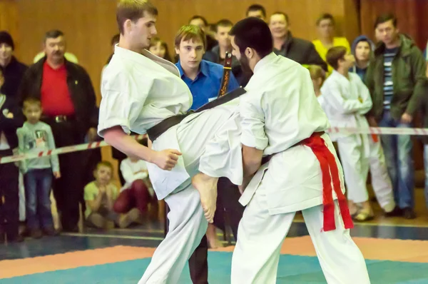 Två karateka — Stockfoto