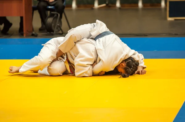 Das Duell der beiden Judokas — Stockfoto