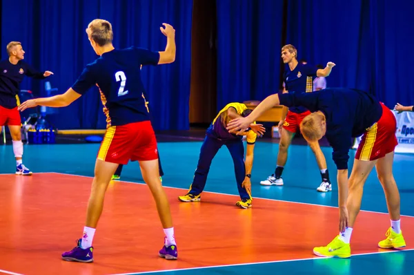 Competições masculinas no voleibol — Fotografia de Stock