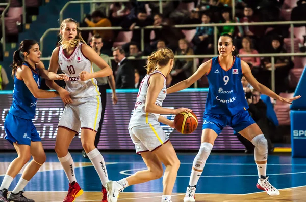 Torneio de basquete meninas , — Fotografia de Stock