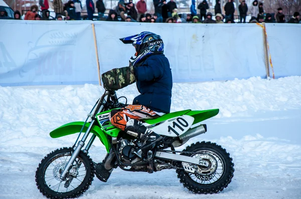 Motocross på vintern — Stockfoto