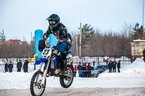 Motocross en invierno —  Fotos de Stock