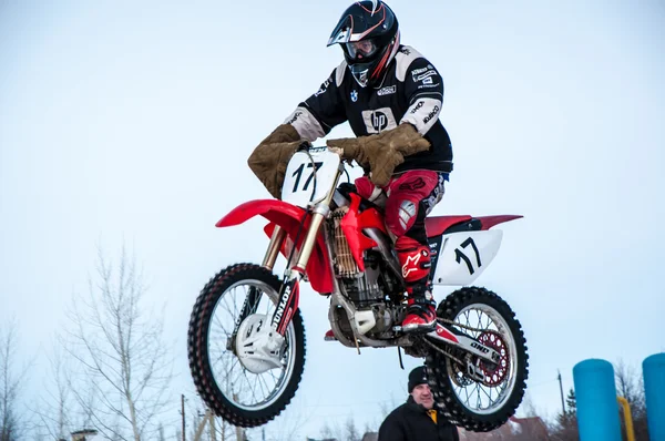 Motocross en hiver — Photo