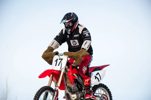 Motocross en hiver . — Photo