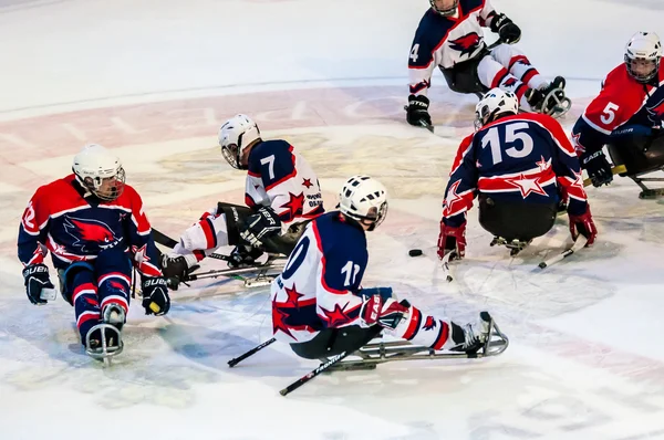 Game in ice sledge hockey — Stock Photo, Image
