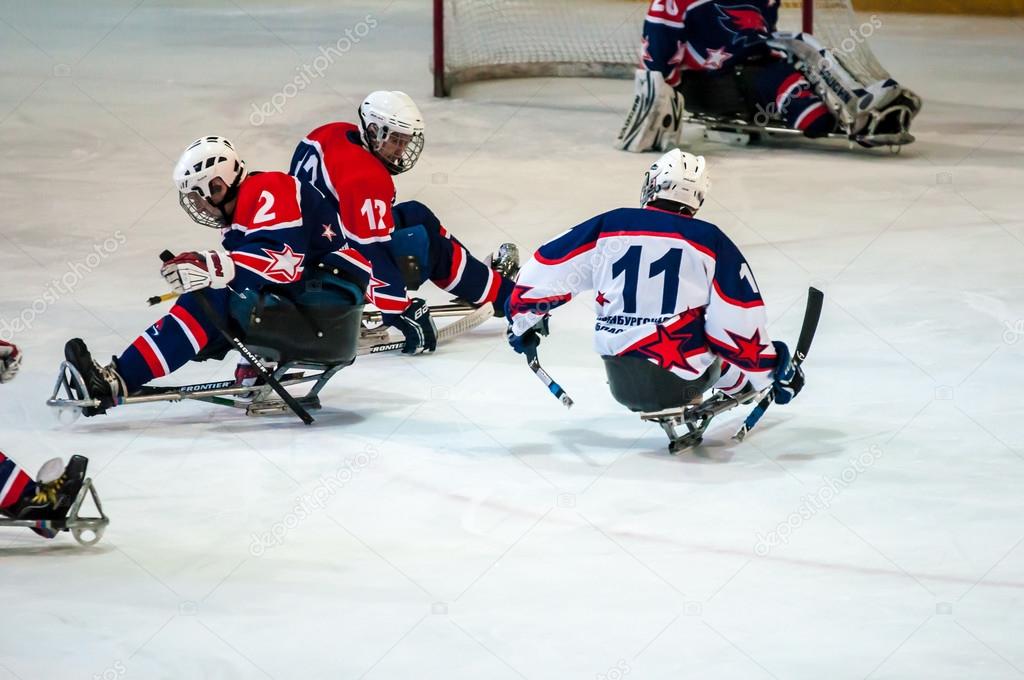 Game in ice sledge hockey Stock Editorial Photo © galkin57 64398291