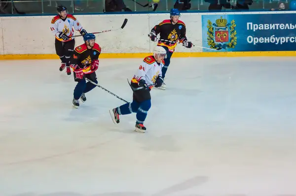 Veteranos del deporte jugaron al hockey — Foto de Stock