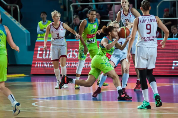 Girls play basketball, — Stock Photo, Image