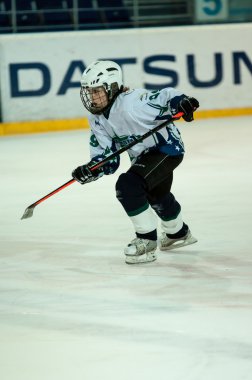 Çocuklar Hokey diski ile oynuyorlar