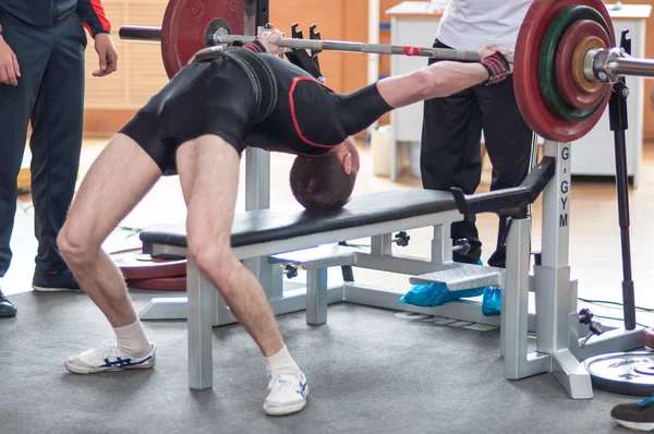 Değerlendirmesi Erkekler Powerlifting — Stok fotoğraf