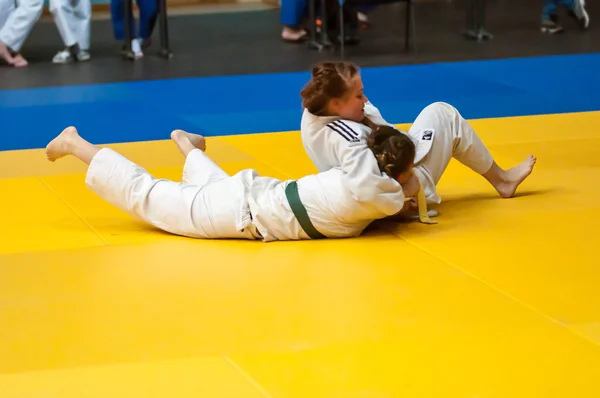 Competiții de judo între fete, Orenburg, Rusia — Fotografie, imagine de stoc