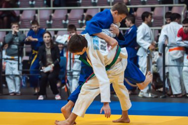Judo yarışmalar arasında çocuklar, Orenburg, Rusya Federasyonu