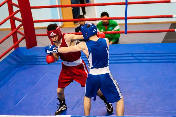 Competições em Boxe, Orenburg, Rússia — Fotografia de Stock