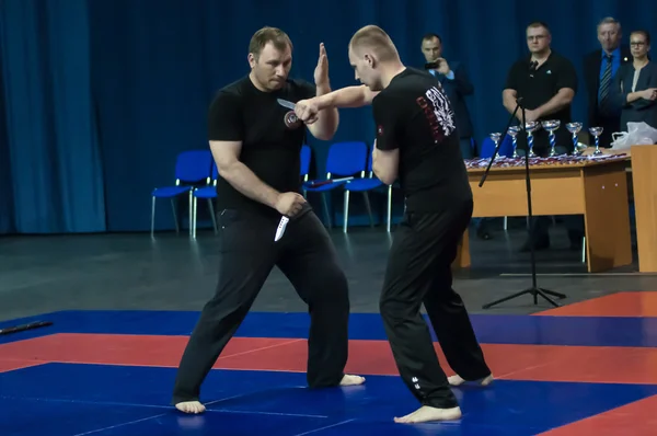 Pelea de cuchillos, Orenburg, Rusia — Foto de Stock