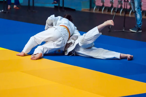 Meisjes in Judo Rechtenvrije Stockafbeeldingen