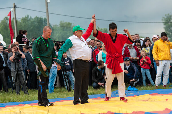 Wrestling at the Sabantuy Festival or Koresh