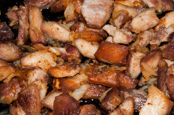 Vaření Smažené maso — Stock fotografie