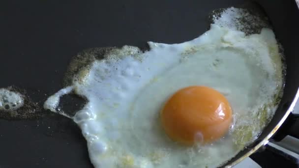 Cooking fried eggs — Stock Video