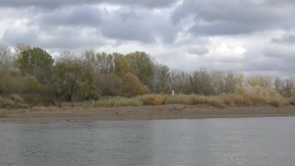 Ural flod i höst — Stockvideo