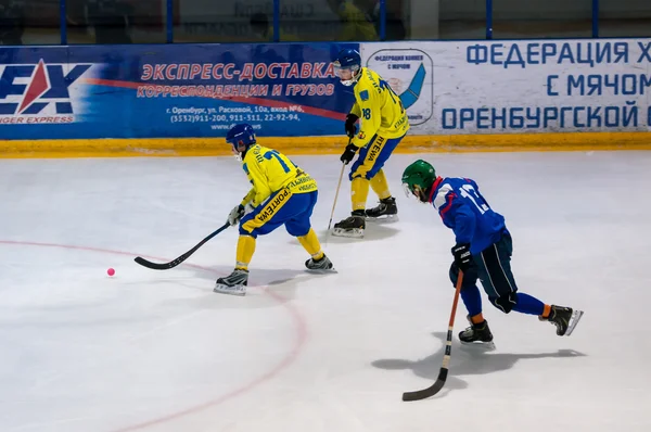 Game in Mini hockey with the ball — Stock Photo, Image