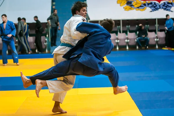 Boys compete in Judo — Stock Photo, Image