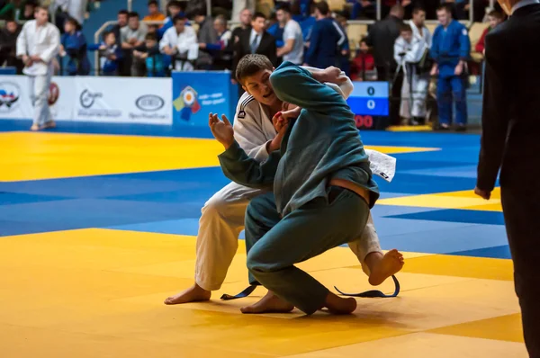 Boys compete in Judo. — Stock Photo, Image