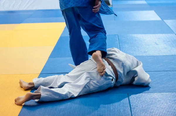 Erkekler Judo 'da yarışıyor. — Stok fotoğraf
