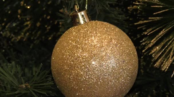 Decora el árbol de Navidad — Vídeo de stock
