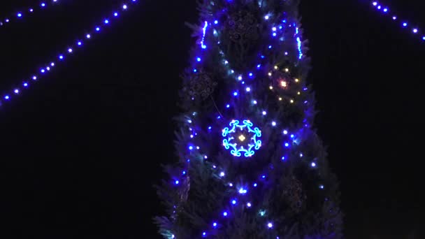 Árvore de Natal luzes — Vídeo de Stock