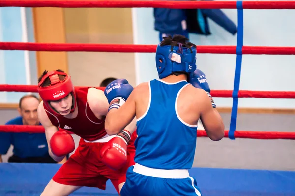 Meninos competem no boxe — Fotografia de Stock