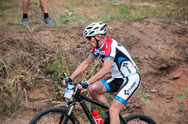 競争の自転車愛好家 — ストック写真