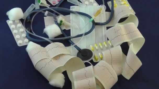 Elektrokardiyogram kalp — Stok video