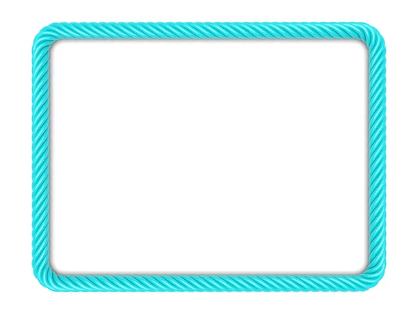 青い四角形ロープ フレーム — ストック写真