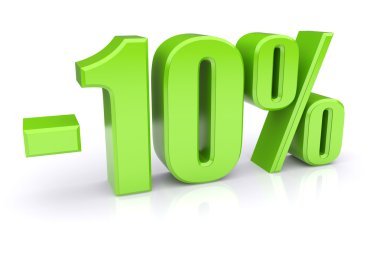 Beyaz bir % 10 indirim