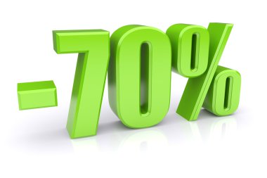 Beyaz bir % 70 indirim