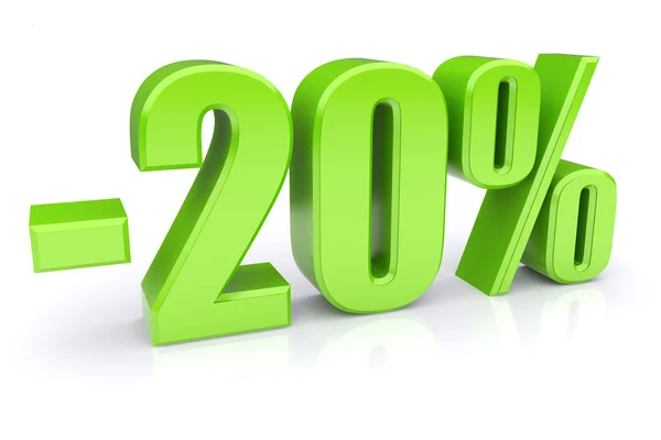 흰색에 20% 할인 — 스톡 사진