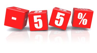 bir beyaz % 55 indirim küpleri