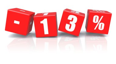 bir beyaz % 13 indirim küpleri