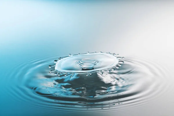 Collision Ripple Splash Two Drops Falling Water — Stock Photo, Image