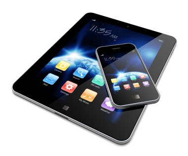 tablet PC ile hareket eden telefon