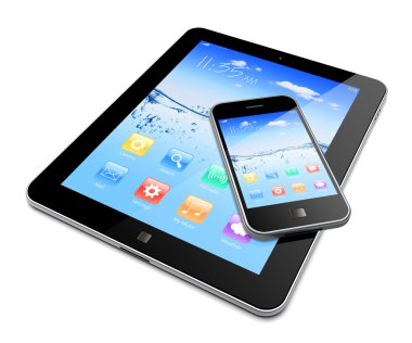 tablet PC ile hareket eden telefon