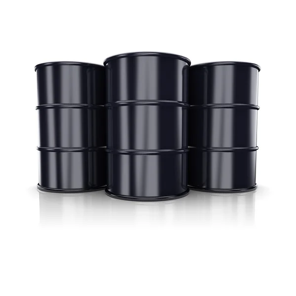 Black barrels — Stock Photo, Image