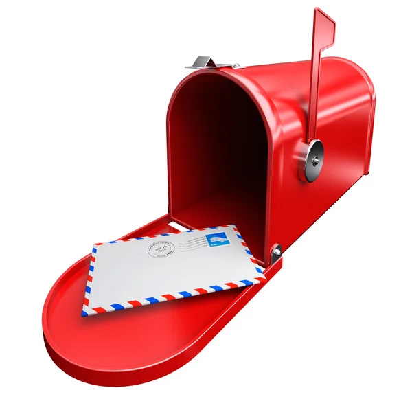 Red mailbox — Stock Photo, Image