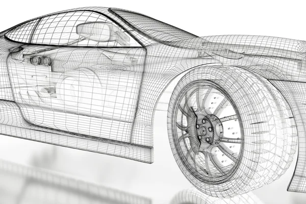 3D samochód — Zdjęcie stockowe