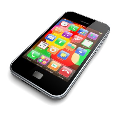 Beyaz bir smartphone
