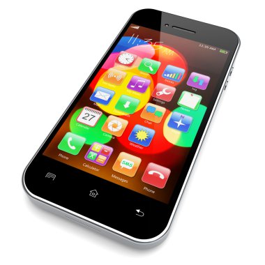 Beyaz bir smartphone